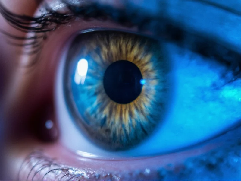 Testing lens clarity with light refraction pattern