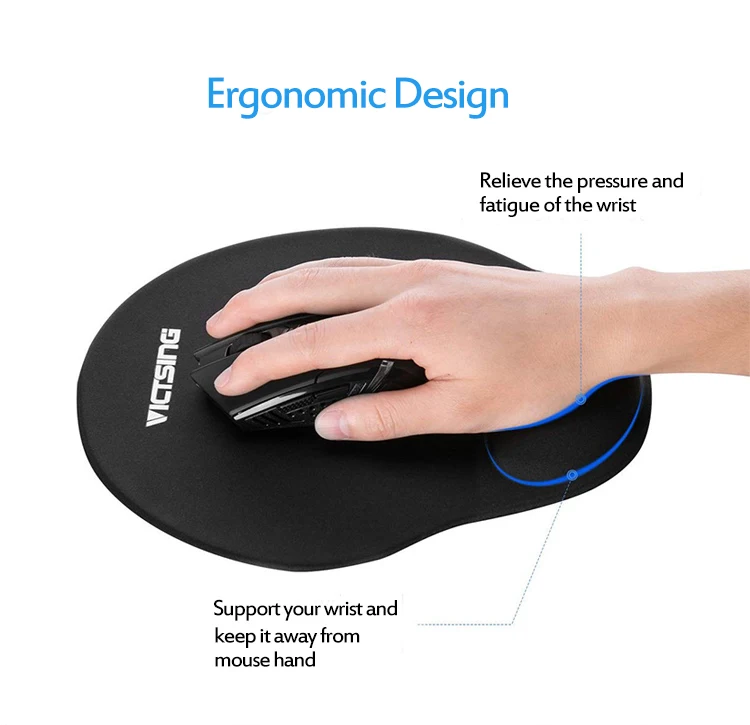 Anti Slip Sponge Mouse Mat Pad with Rest Wrist Mouse Pad Comfort Support Laptop PC Notebook