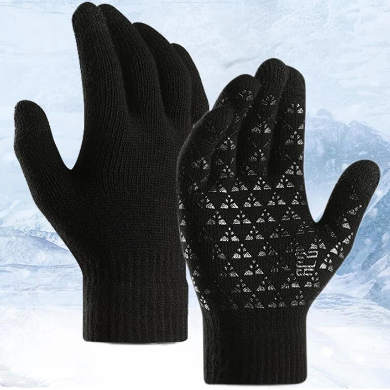 

Viraloff Anti Germs and Bacteria Thermal Silicone Gel Acrylic Touch Screen Knitted Winter Gloves, Black,grey,red,green,blue,burgundy