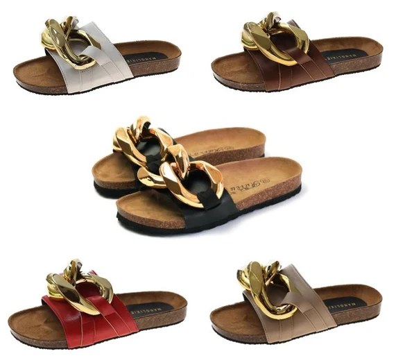 

World-win 2021 women summer slipper beach slippers Chain slippers sandals, Customized color