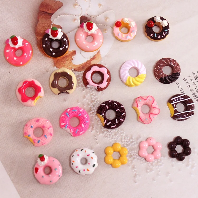 

Paso Sico Popular Cartoon Mini DIY 3d Cute Cake Donut Nail Art Decoration For Nail Charms Accessories