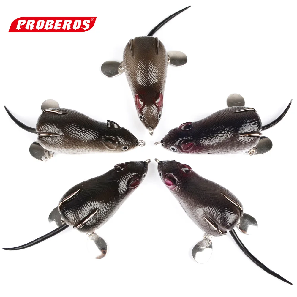 

PROBEROS sequins soft lure  mouse fishing lure soft bass bait fishing tackle pesca