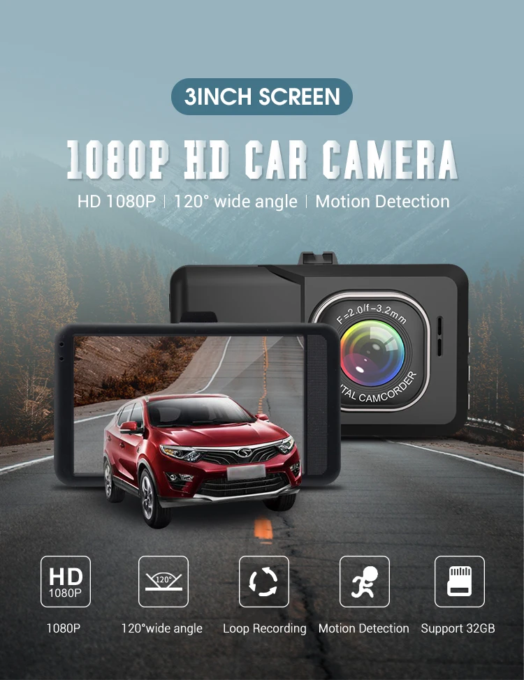 Car Dvr 3.0inch Drive Recorder 1080p Full Hd Vehicle Blackbox Dvr User