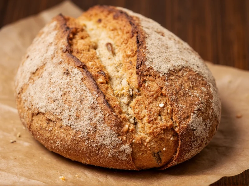 Freshly baked whole grain bread with visible seeds and grains