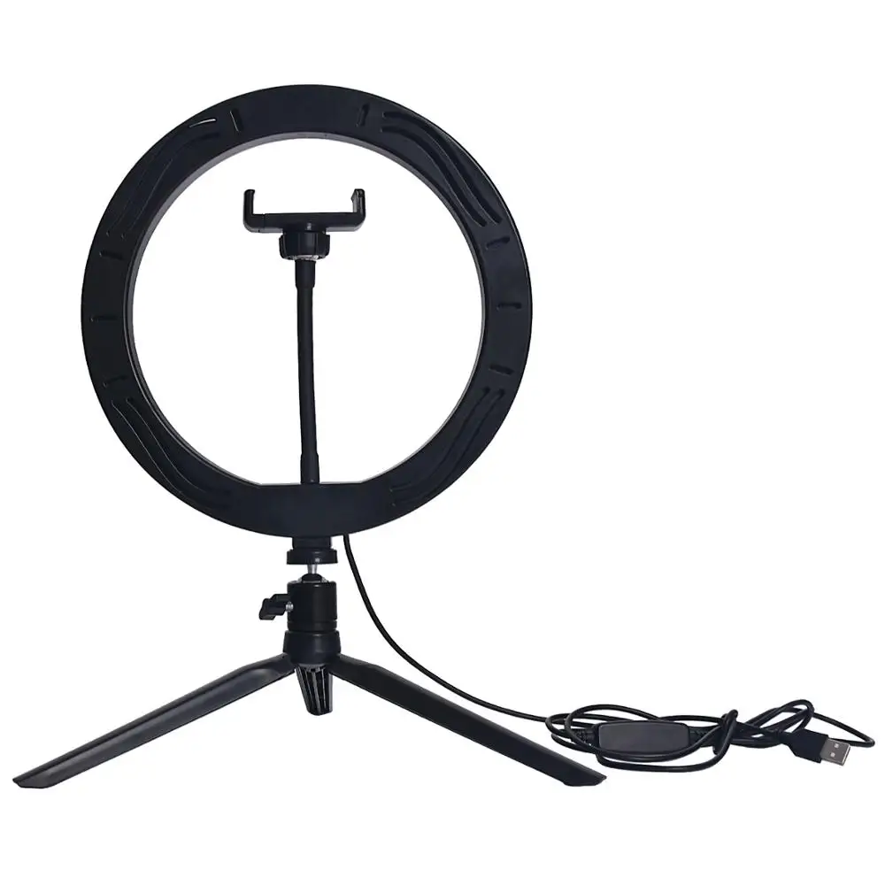 

FOSOTOHot 10 inch Dimmable Remote Control Selfie Photographic Ring Light With Tripod Stand For TikTok Makeup And Live Stream, Black