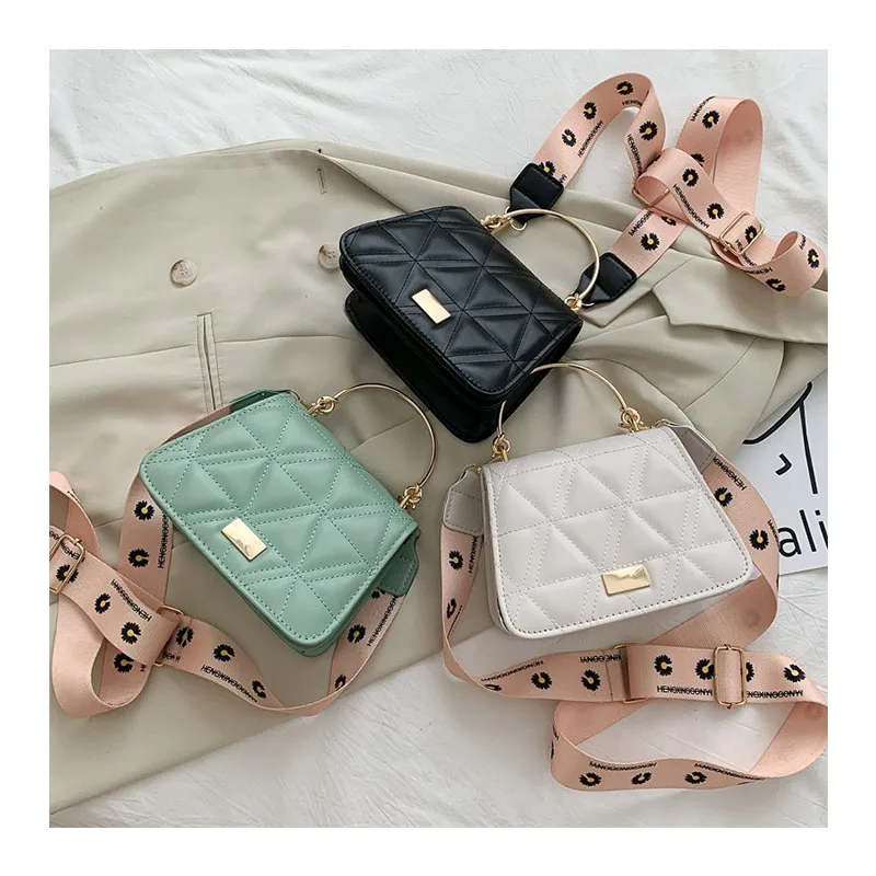 

Wholesale Ladies Wide Shoulder Brand Fashion Straps Pure Color Women's Handbag Leather Crossbody Bag 2021 Summer Handbags, Customizable