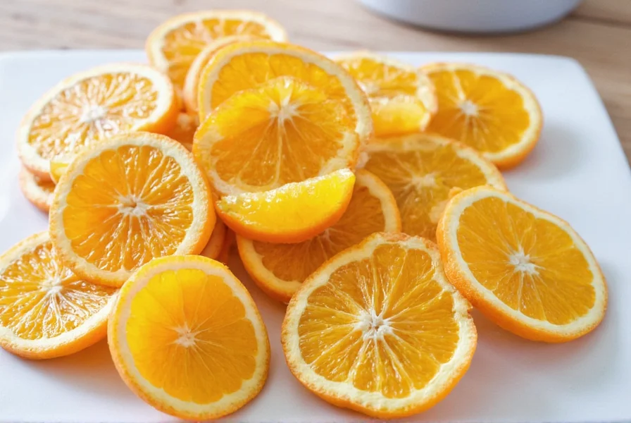 Sauce with dried orange zest