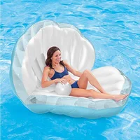 

inflatable floats swimming pool toys raft sea clam shell pool float with mesh park floating ball walkway sofa swim ring chair