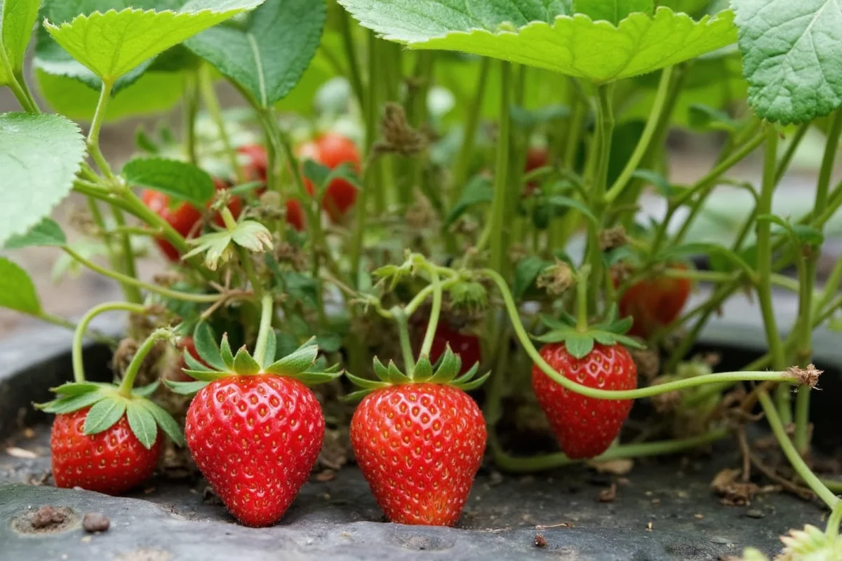 how many strawberry plants per square foot