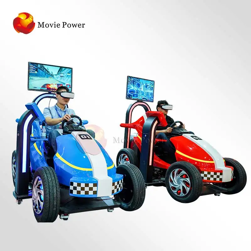 

2020 Make Money Amusement Park Rides Children Arcade Game Machine VR Projector Games Racing System Platform VR Kids Driving Car