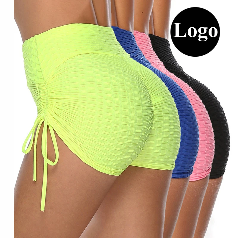 

Custom Logo OEM Sexy Women Side Tie High Waist Bottom Trunks Short Swim Wear, Solid swim short