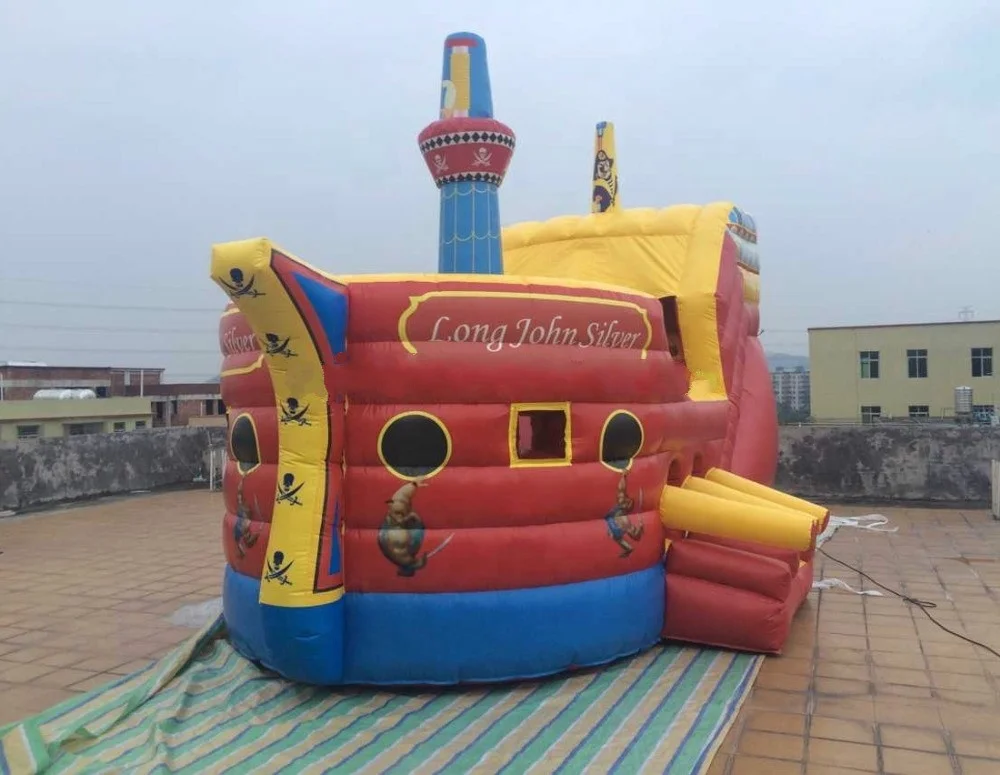 

Outdoor inflatable pirate ship jumping castle slide playground equipment for sale, Multi-color, according to your request