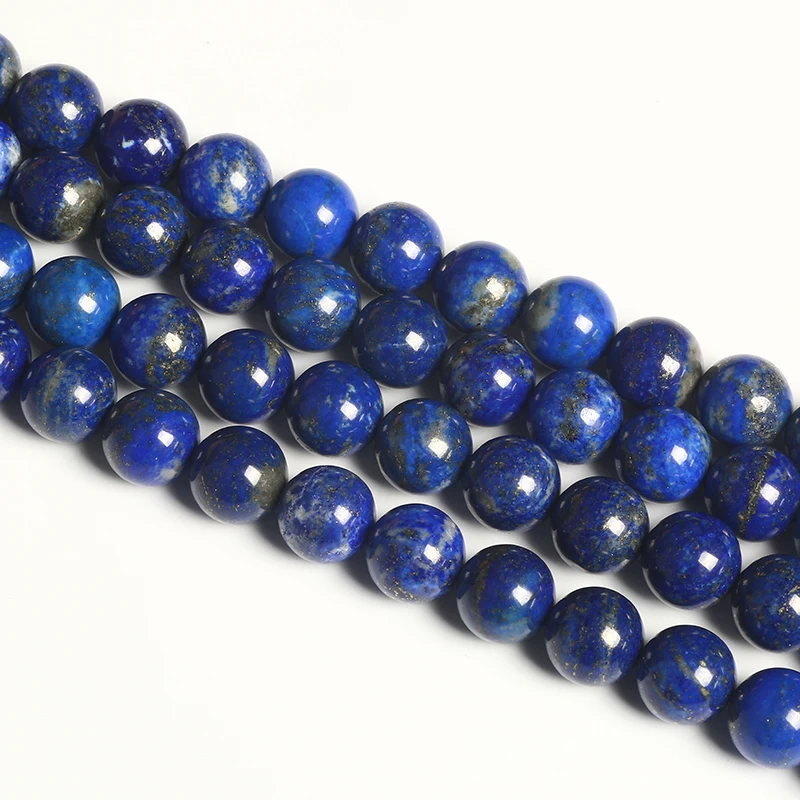 

Hot Sale AAA 6-12mm Smooth Natural Blue Lapis Lazuli Stone Loose Beads for Jewelry Making Necklace Bracelet, Pciture