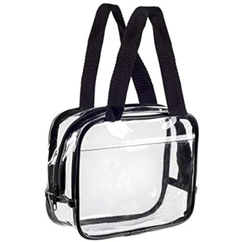

Sturdy Transparent Pocketbook Carry Bag For Work And Event, Black