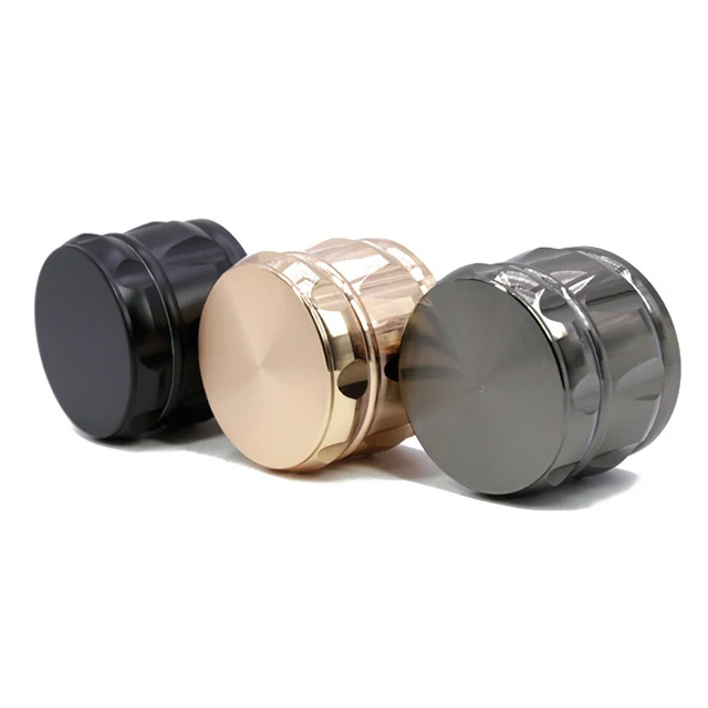 

Accept customization zinc alloy four layers Drum smoke grinder, Black, rose gold, gun black, red, blue, green
