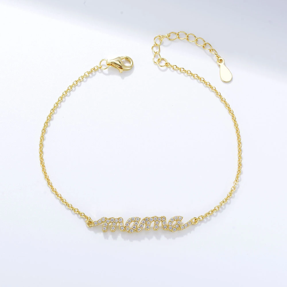 Duoying Stainless Steel Fashion Jewelry Gift Zircon Bangles Custom Name Bracelet for Woman