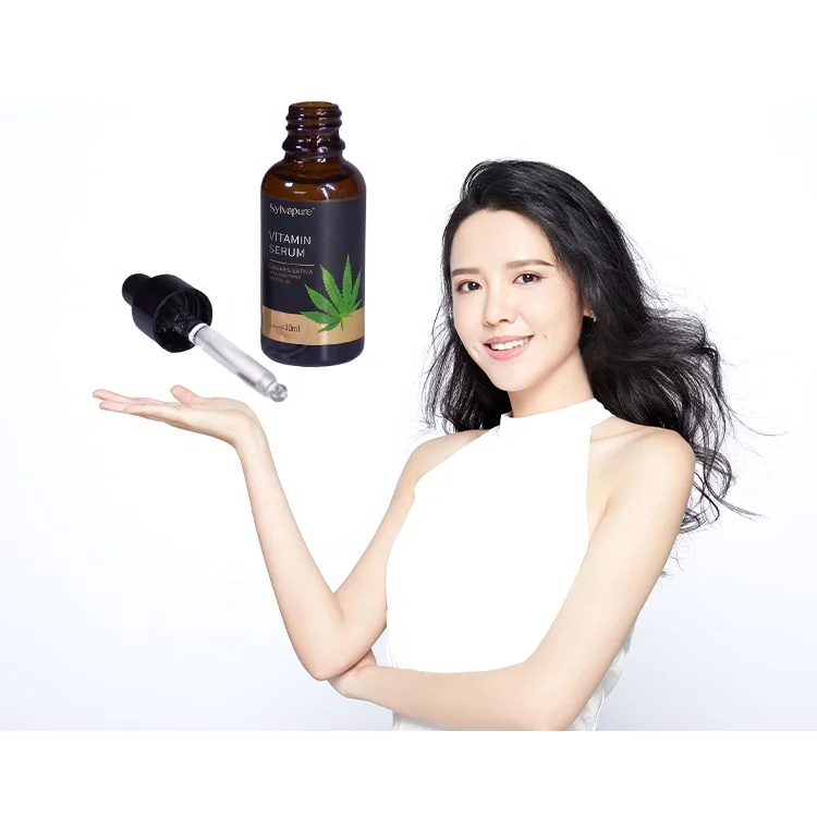 

Natural Skincare ODM OEM Hemp Whitening Brightening Acne Treatment Pure Organic Serum Logo For Any Skin, White milk