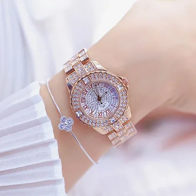 

BS FA 08040 Women Watch Luxury Diamond Gold Watches Ladies Fashion Quartz Steel Lady Bracelet Wristwatch Female Relogio Feminino, 3-colors