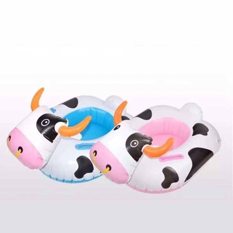 

Inflatable cow child seat swimming ring