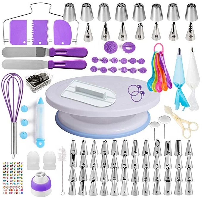 

Creative 137 PCS Baking Set With Cake Decorating Tip Decorating Bag Baking Kit For Kitchen, As show