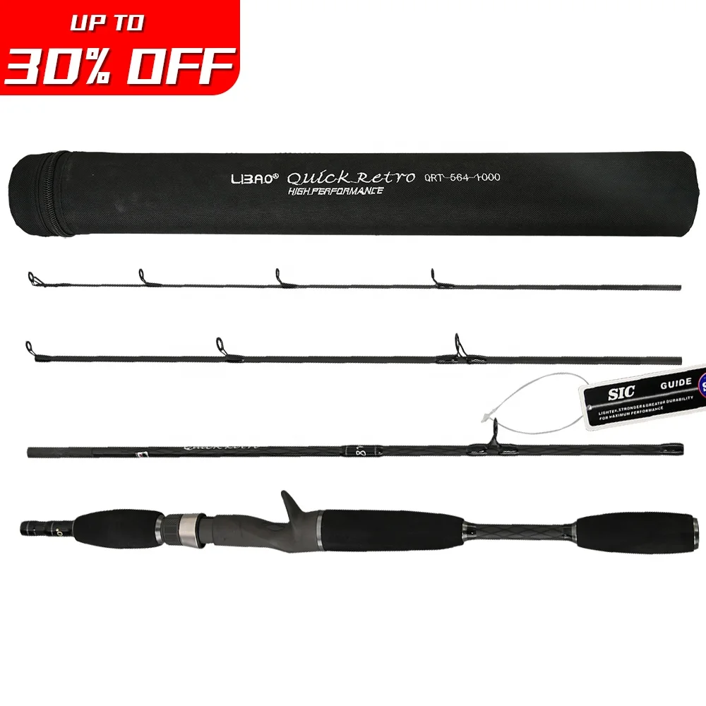 

Newbility wholesale 5'6" 24T carbon fiber 4 section casting powerful jerk fishing rod, Black ultralight fishing rod