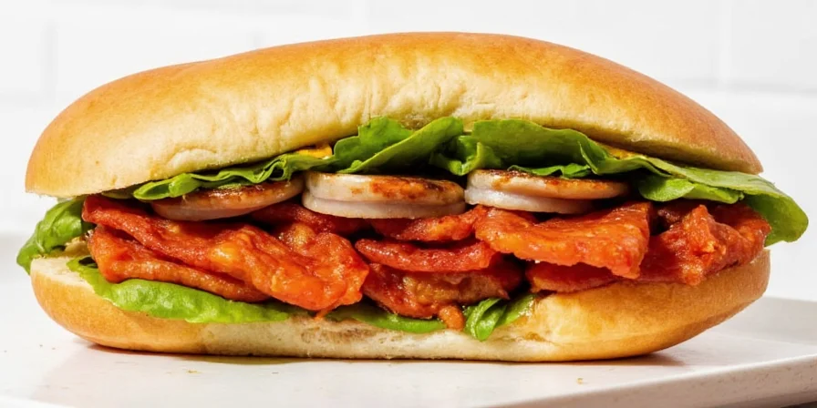 Grilled chicken being sliced for banh mi