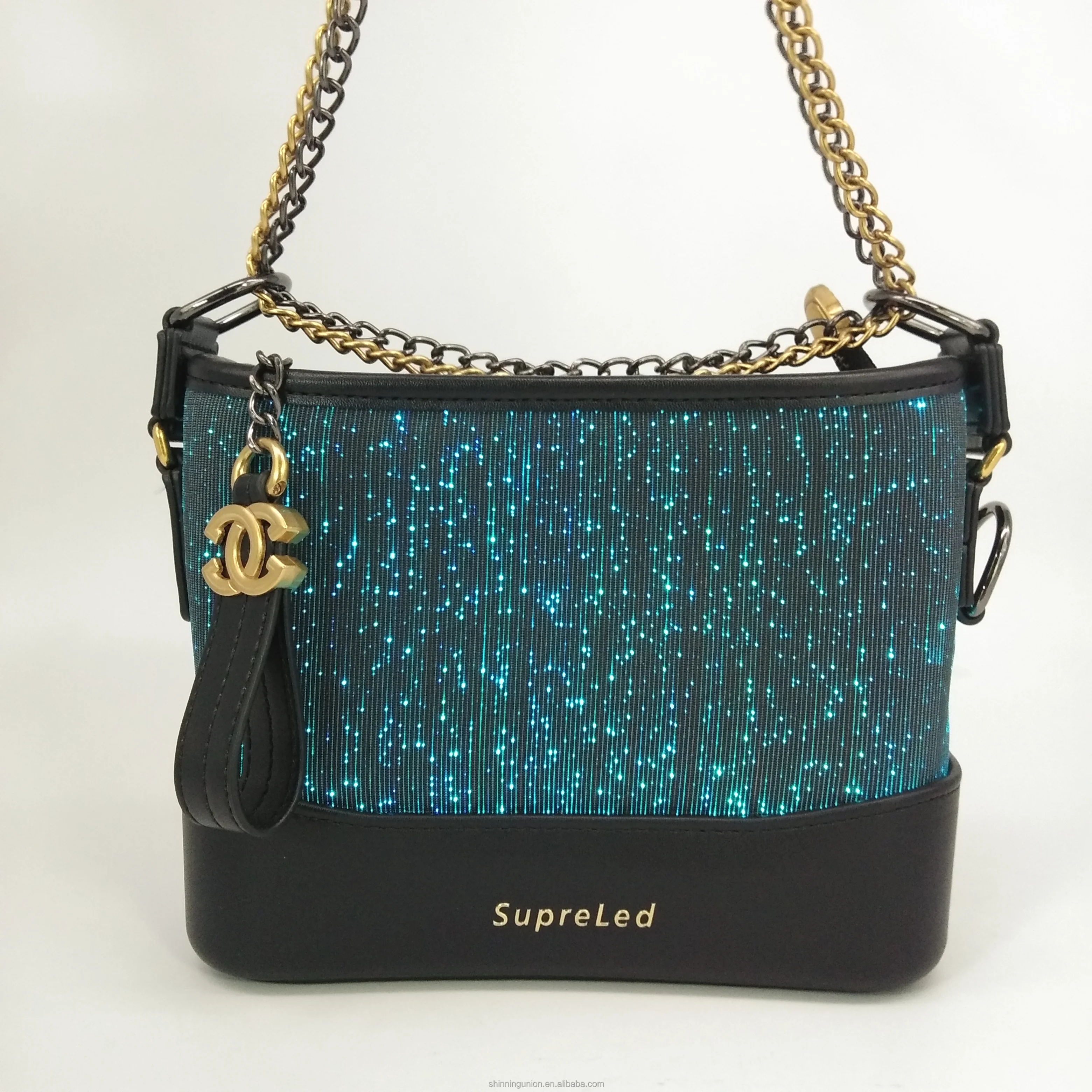 

2021 New Design LED Fiber Optic Light Up Tote Bags