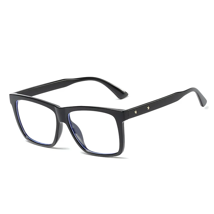 

New Trendy Big Frame Square Unisex TR90 Myopia Glasses Frames Computer Anti Radiation Blue Light Glasses
