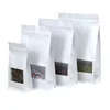 500g 1kg coffee composite paper pouch tea packaging bag with clear window