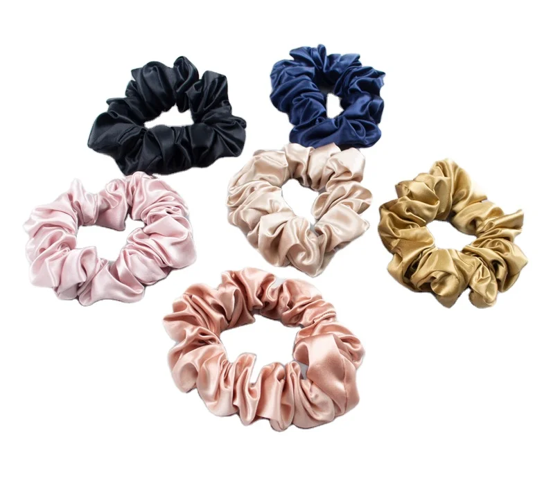 

Netural  oversized XL 100 pure mulberry silk hair tie package with box, 13 options