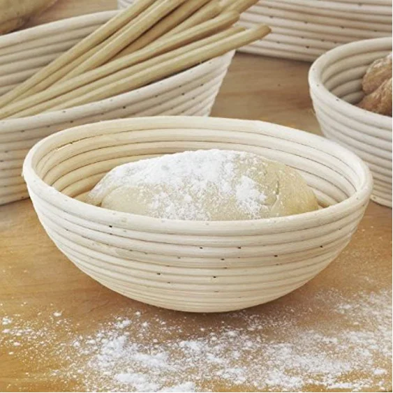 9 Inch Round Natural Rattan Bread Proofing Rising Basket Baker