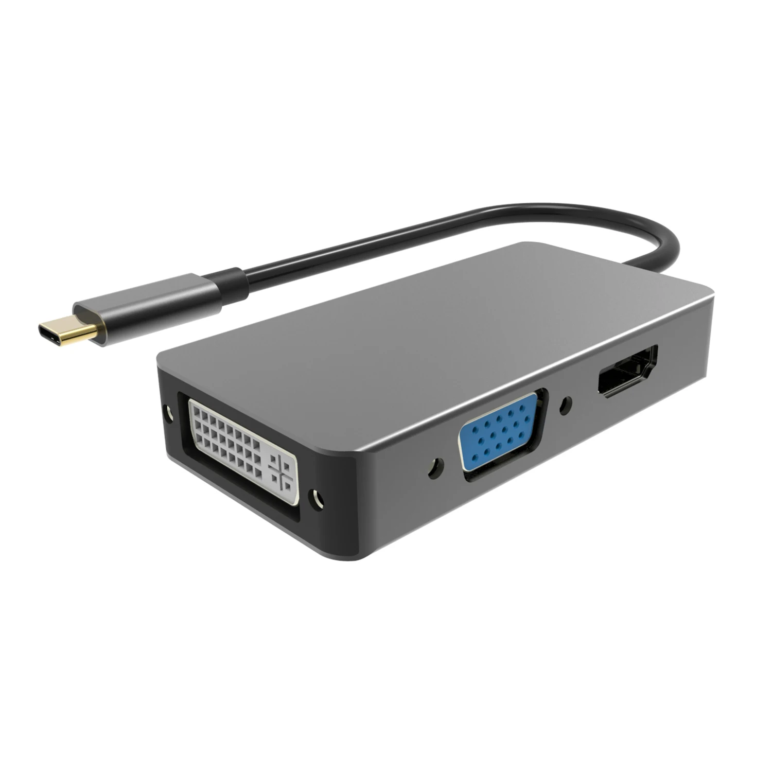 

Neith 4 in 1 Multifunction USB C Docking Station Hub with HDMI/VGA/DVI/DP Support High-Speed Transfer & Massive Expansion