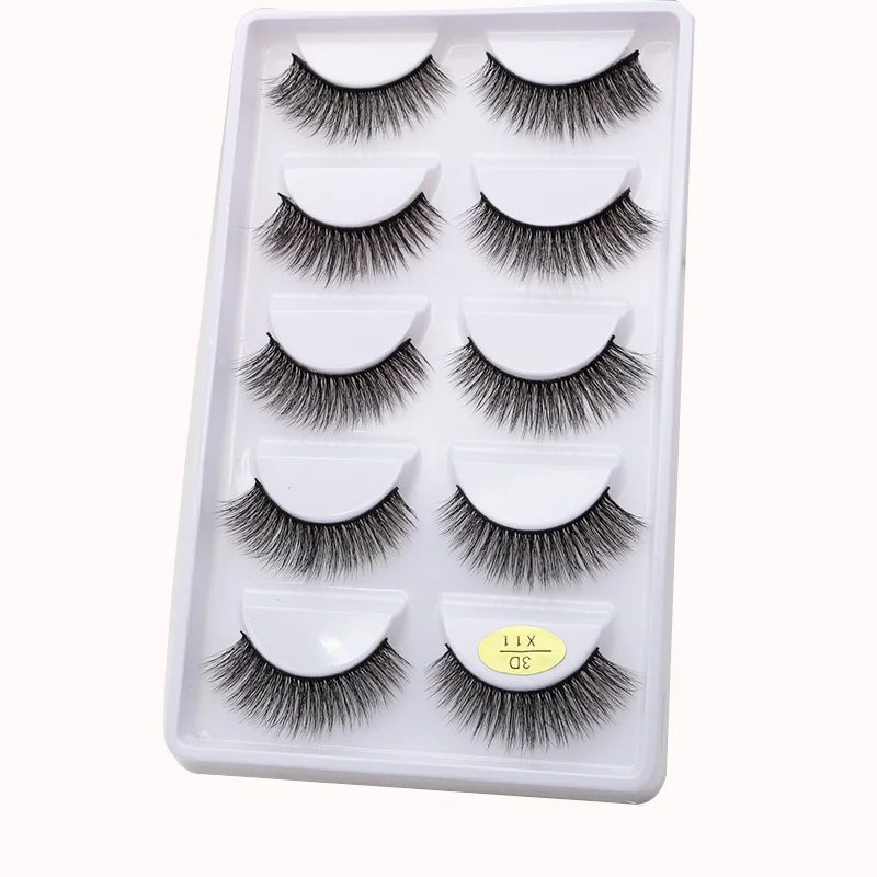 

X series 33styles 3/5 pairs Charmting Double 3D Silk Mink Eyelashes Wholesale Natural Volume Eye Lashes Manufacturer