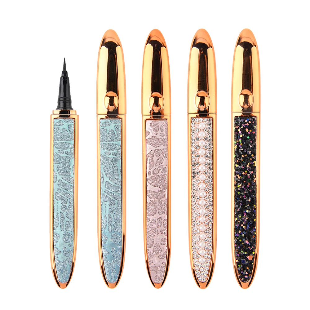 

New design wholesale adhesive eyelash glue pen Eyelashes private label eye lash glue adhesive magic eyelash liner glue pens, Black