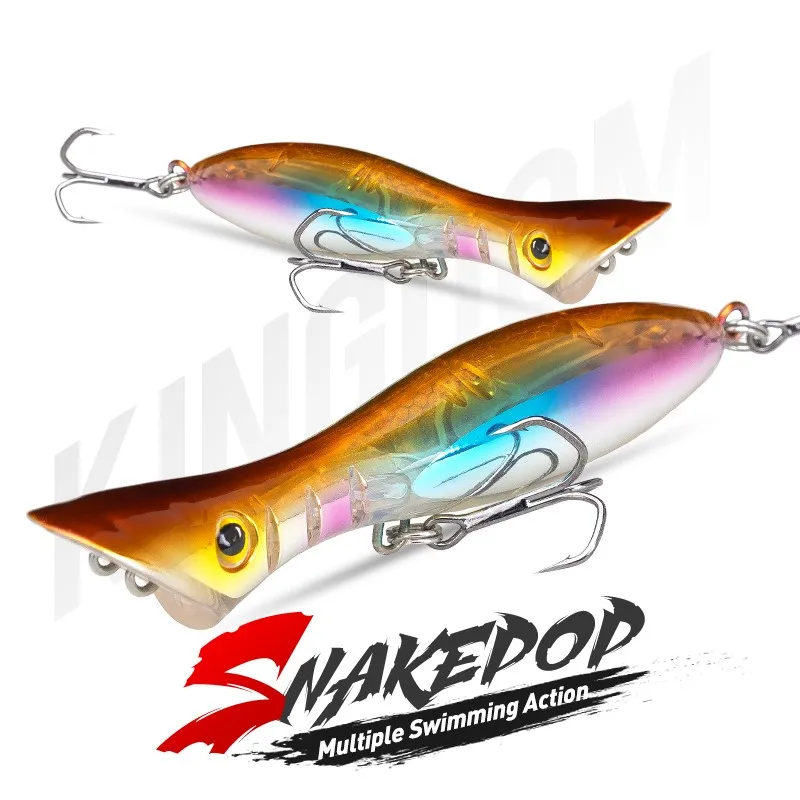 

Toplure 9510 With Strong Hooks 3D Laser Effect Popper Sinking Fishing Popper Bait Hard Popper Lure Fishing Hard Lures, 6 colours available/unpainted/customized