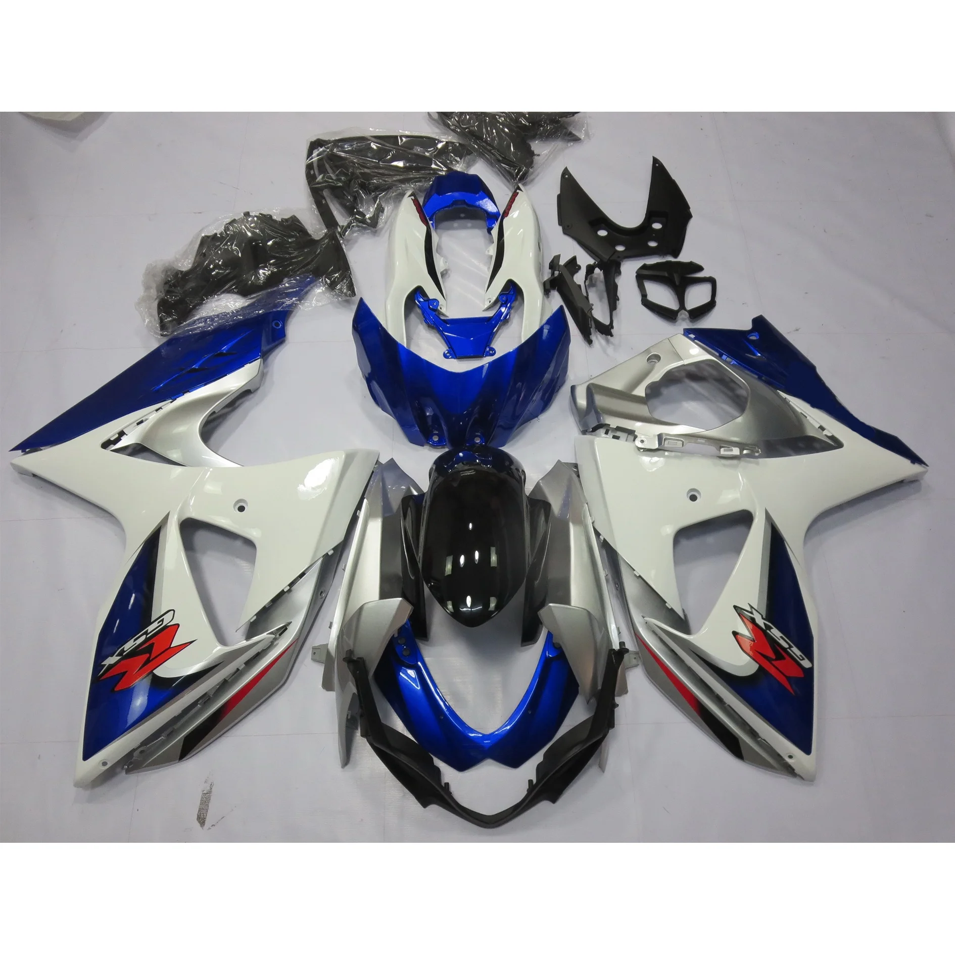 

2022 WHSC Silver Blue Black Motorcycle Accessories For SUZUKI GSXR1000 2009-2016 09 K9 Motorcycle Body Systems Fairing Kits, Pictures shown