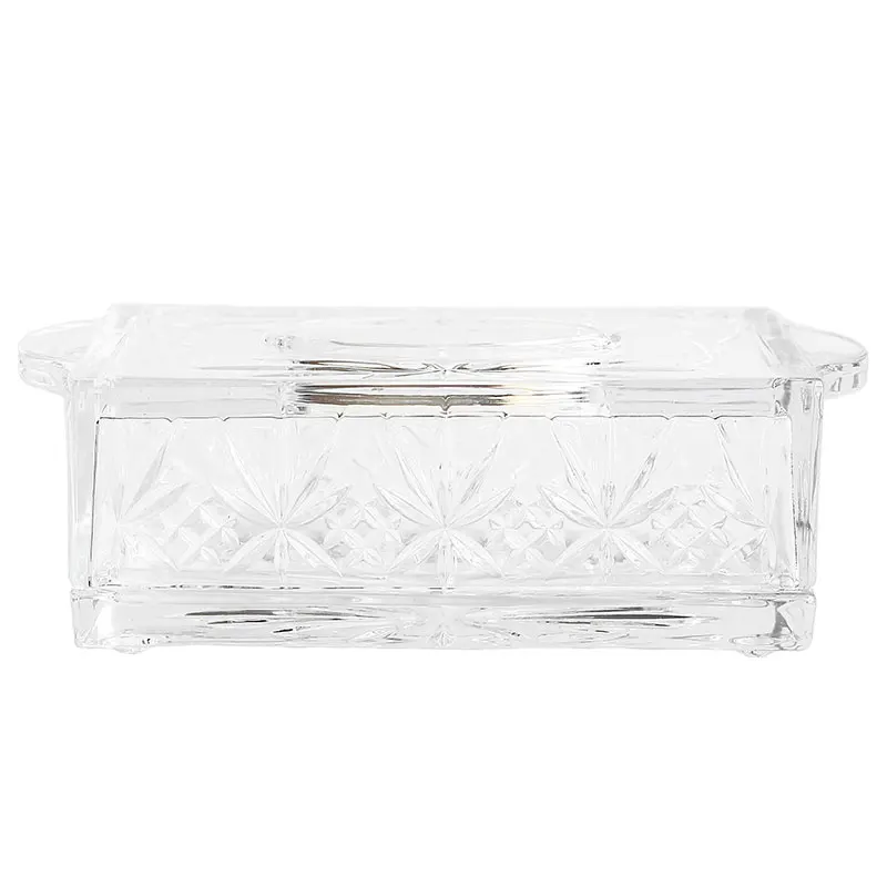 

Whole Customize Household glass Rectangular Tissue Paper Holder Box Cover Case Napkin Holder Elegant and Stylish Home Decoration