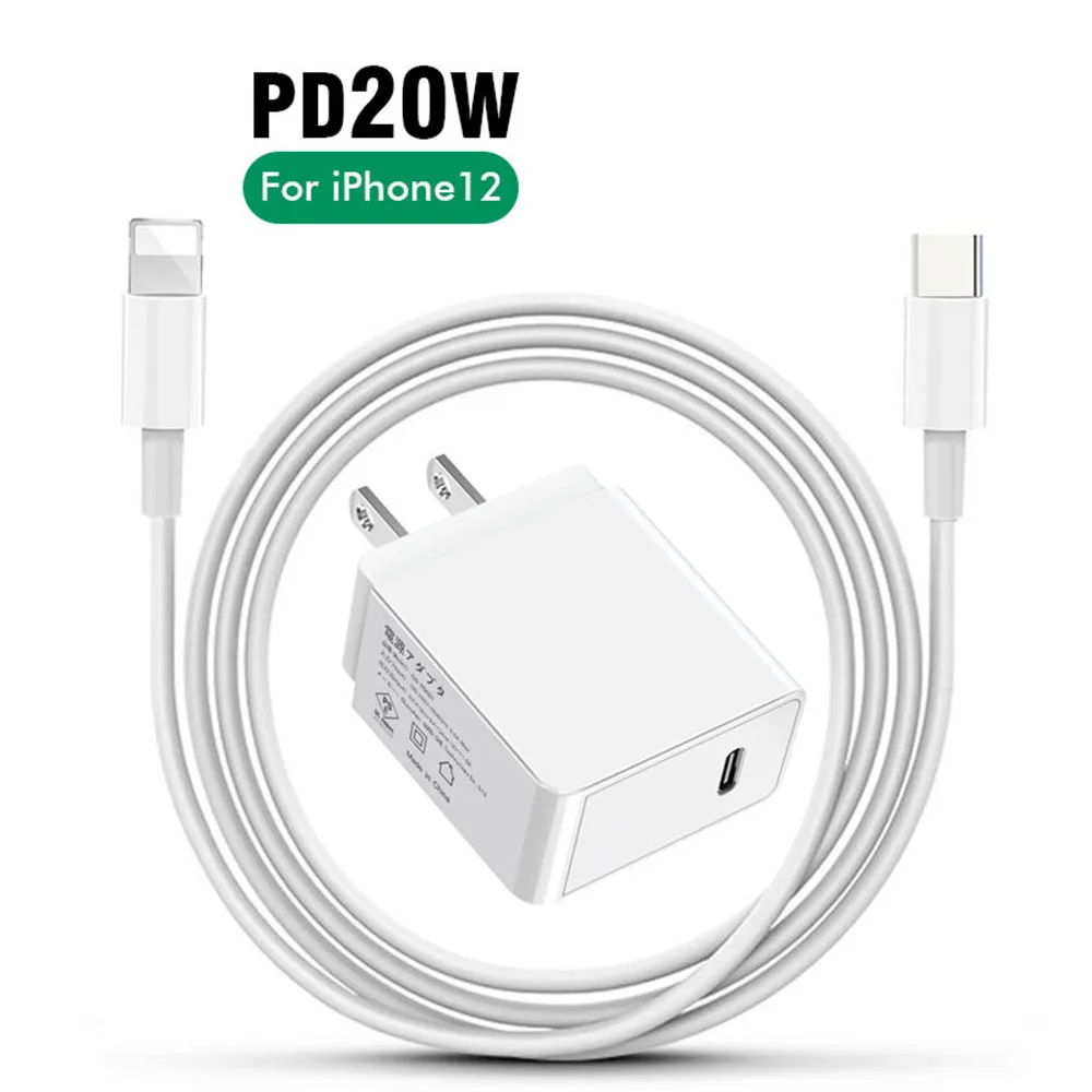 

Fast Charging adapter Pd 20w Mobile Phone Fast Wall Charger For Iphone 12, White/black