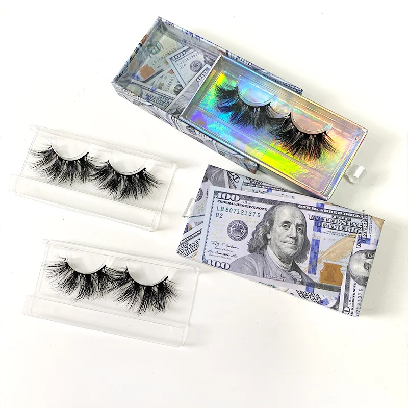 

Best selling 25MM Faux lshes mink eyelashes custom package 3D mink lashes eyelashes
