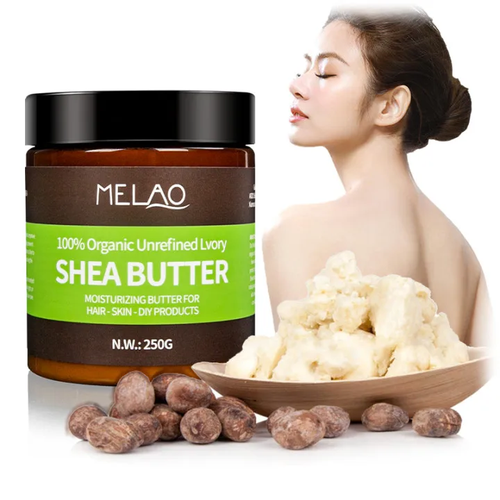 

Small MOQ Organic Body Butter Lotion Moisturizing Nourishing Whitening Raw Unrefined Whipped Bulk African Shea Hair Butter