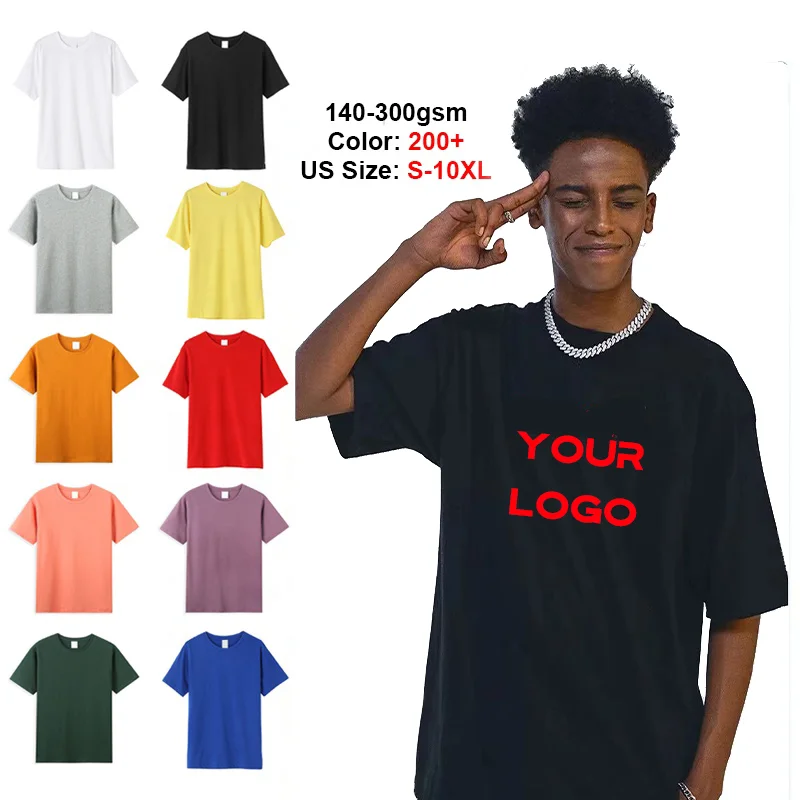 

240g 100% cotton high quality men's t-shirts drop shoulder heavy basic oversized t shirts for blank bulk custom plain tshirt