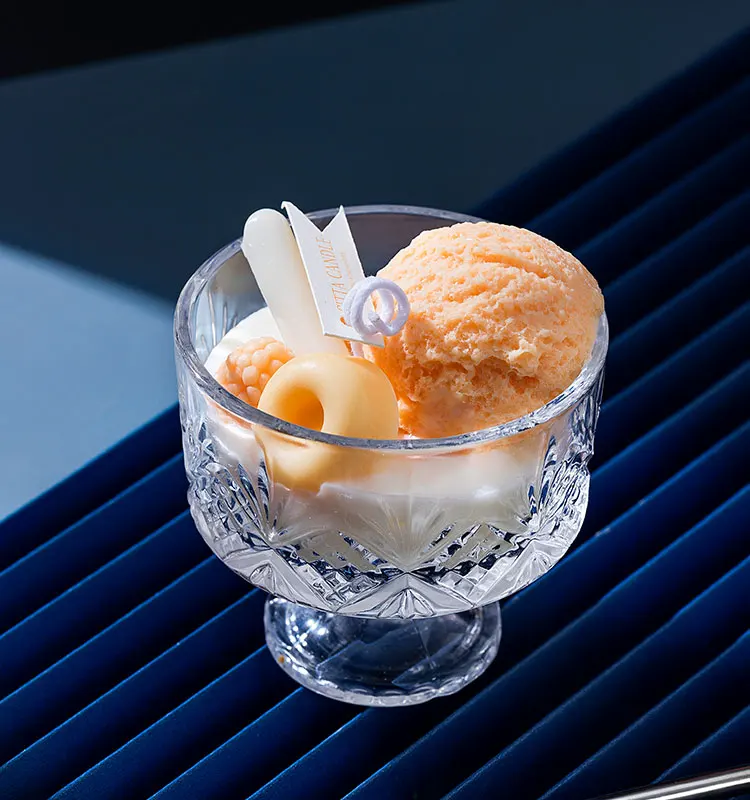 2021 citta amazon online custom private label ice cream glass jar scented candle