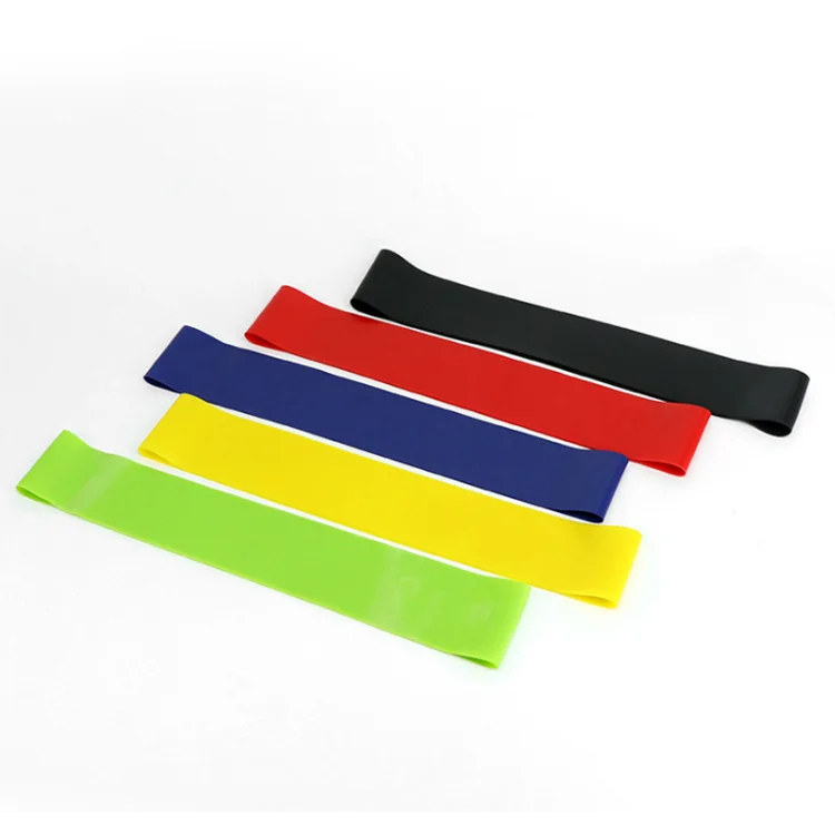 

Elastic Tpe Durable Exercise Resistance Loop Mini Band, Workout Fitness TPE Resistance Band, Blue, black, green, red, yellow