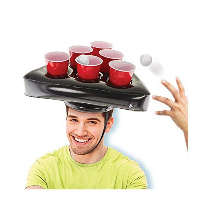 

PVC inflatable beer hat for cup holder pong game