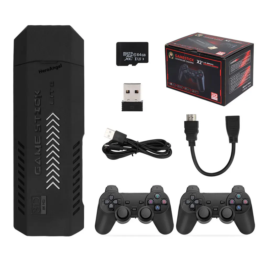 

X2 Plus Game Stick 4K GD10 Plus With Rechargeable Controller Retro Video Game Console HD 64GB 35000 Gaming Console
