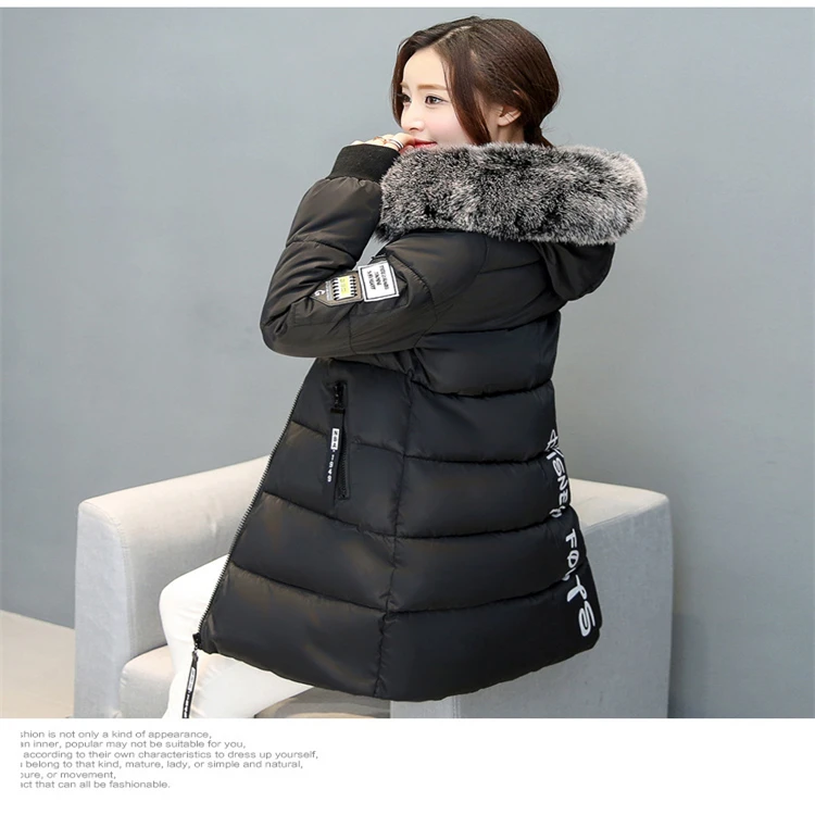 
women winter thicken warm coat female autumn hooded cotton fur plus size basic jacket outerwear 
