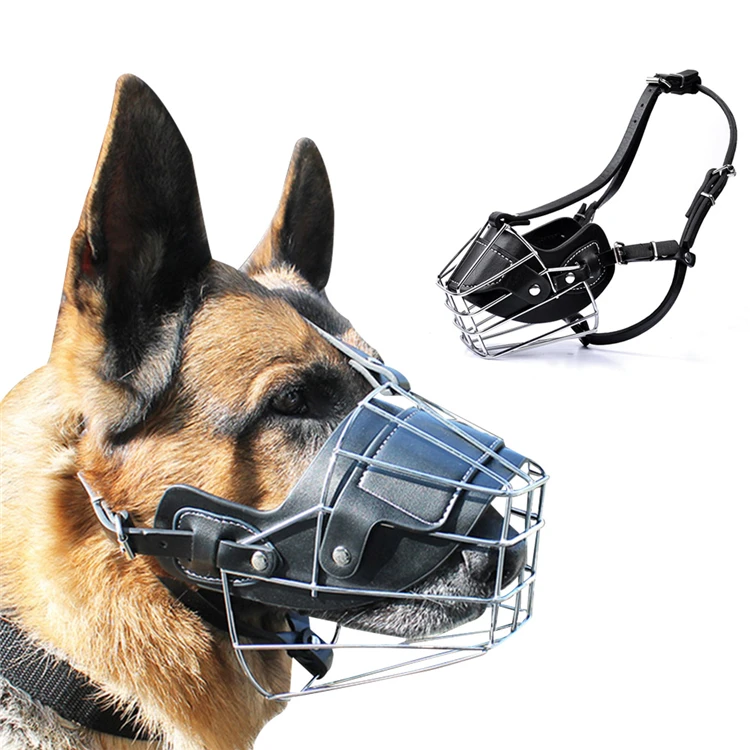 

Wholesale Best Price Newly Style Lron Dog Muzzle Lron Dog Muzzle Durable Iron Dog Muzzle, Pu leather