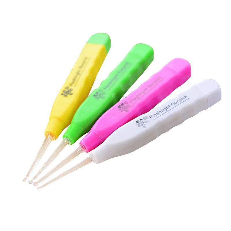 

Baby Earpick Earwax removal LED flashlight earplugs cleanser headphones ear cleaning device glowing ear tools