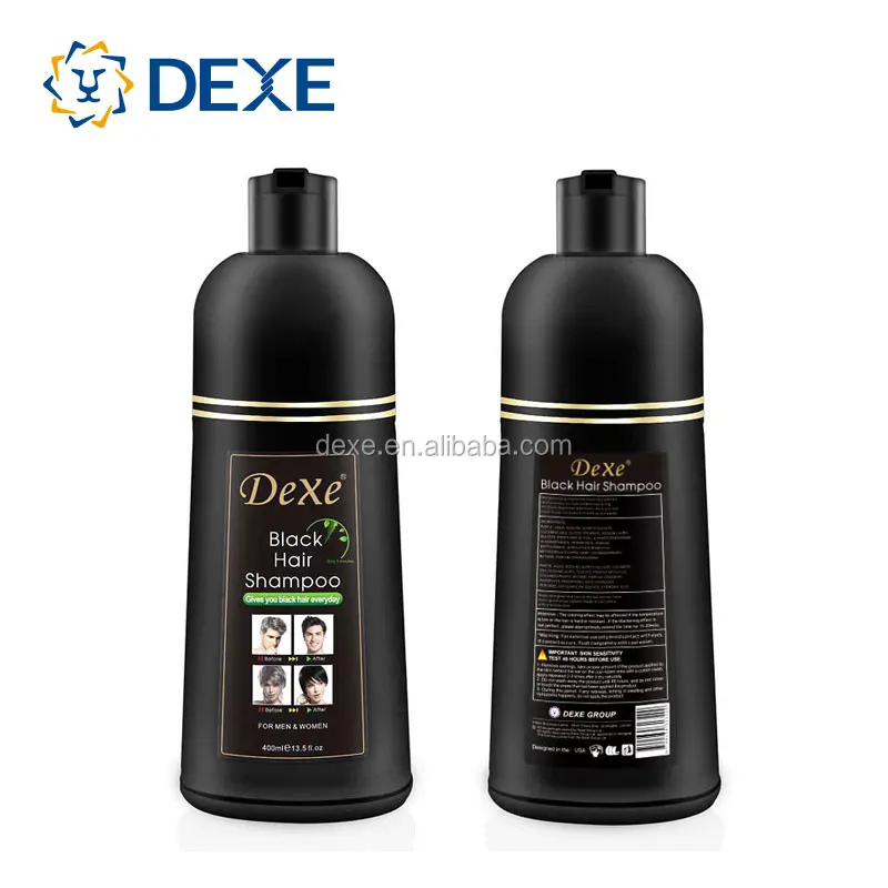 

Organic Hair Dye Shampoo Black Hair Color Dye Shampoo Two in One Single Squeeze Bottle Herbal Permanent Dexe EXW Negotiable