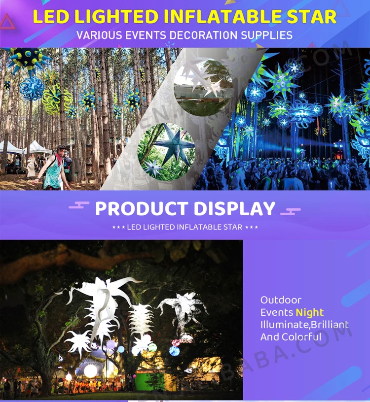 Inflatable Stage Decorations Giant Inflatable Star With Led